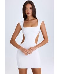 Oh Polly - Cut-Out Lace-Up Mini Dress - Lyst