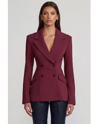 Oh Polly - Structured Double-Breasted Blazer - Lyst