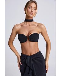 Oh Polly - Hardware Detail Choker Crop Top - Lyst