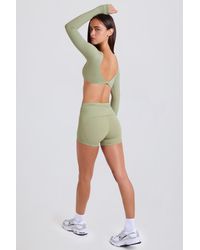 BO+TEE - Foldover Mid-Rise Mini Shorts - Lyst