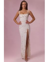 Oh Polly - Embellished Corset Maxi Dress - Lyst