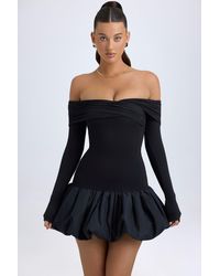 Oh Polly - Modal Off-Shoulder Bubble Hem Mini Dress - Lyst