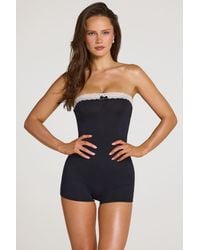 Oh Polly - Modal Lace-Trim Playsuit - Lyst