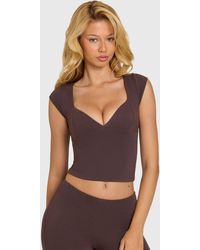 Oh Polly - Modal Cap-Sleeve Top - Lyst