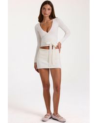 BO+TEE - Soft Knit Mini Skirt - Lyst