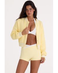 BO+TEE - Button-Up Cropped Knit Cardigan - Lyst