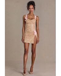 Oh Polly - Embellished Open-Back Mini Dress - Lyst