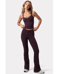 BO+TEE - Soft Active Ruched Flared Trousers - Lyst