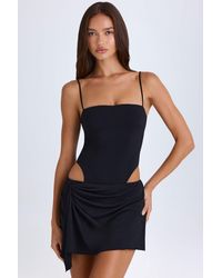 Oh Polly - Draped Cut-Out Mini Dress - Lyst