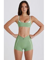 BO+TEE - Soft Active Twist-Front Mini Shorts - Lyst