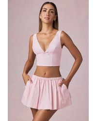 Oh Polly - Ruched Drawstring Mini Skirt - Lyst