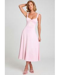 Oh Polly - Sweetheart-Neck Ruched Midaxi Dress - Lyst