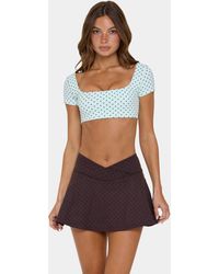 BO+TEE - Soft Active Cap Sleeve Crop Top - Lyst