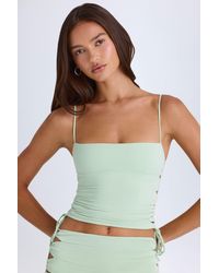Oh Polly - Ruched Cut-Out Top - Lyst