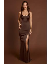 Oh Polly - Scoop-Neck Lace-Up Back Maxi Dress - Lyst