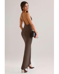 Oh Polly - Modal Plunge Backless Maxi Dress - Lyst