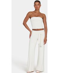 BO+TEE - Buttercloud Tie-Waist Wide-Leg Trousers - Lyst