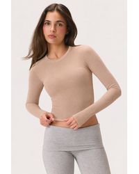 BO+TEE - Buttercloud Long-Sleeve Crop Top - Lyst