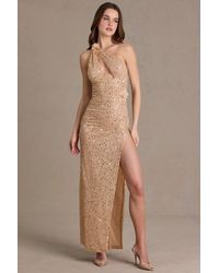 Oh Polly - Embellished Asymmetric One-Shoulder Maxi Dress - Lyst