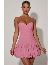 Oh Polly - Cut-Out Bubble Hem Corset Mini Dress - Lyst