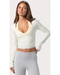 BO+TEE - Soft Jersey Wrap Top - Lyst