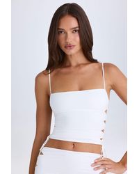 Oh Polly - Ruched Cut-Out Top - Lyst