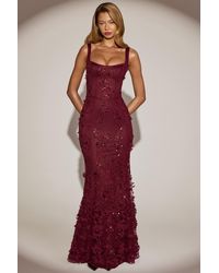 Oh Polly - Embellished Appliqué Soft-Scoop Corset Gown - Lyst