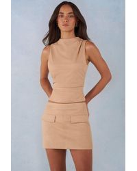 Oh Polly - Faux Suede Turtleneck Top - Lyst