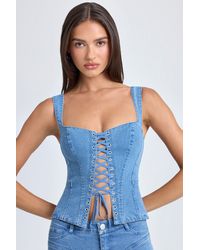 Oh Polly - Lace-Up Corset Top - Lyst