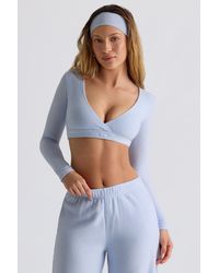 BO+TEE - Brushed Jersey V-Neck Crop Top - Lyst