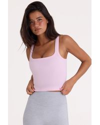 BO+TEE - Seamless Soft Rib Square-Neck Tank Top - Lyst