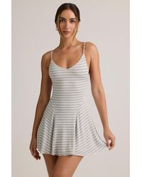 Oh Polly - Modal Ribbed Tie-Back A-Line Mini Dress - Lyst