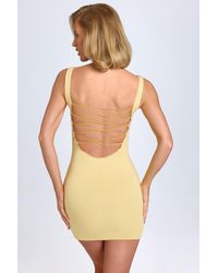 Oh Polly - Modal Lace-Trim Bodycon Mini Dress - Lyst