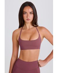 BO+TEE - Scoop-Neck Halterneck Sports Bra - Lyst