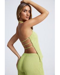 Oh Polly - Open-Back Asymmetric Halterneck Top - Lyst