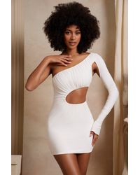 Oh Polly - Single Sleeve Cut Out Mini Dress - Lyst