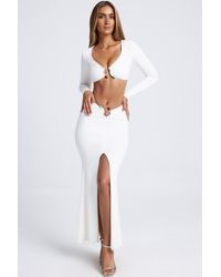 Oh Polly - Hardware Detail Fishtail Maxi Skirt - Lyst