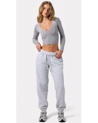 BO+TEE - Ruched Long-Sleeve Crop Top - Lyst