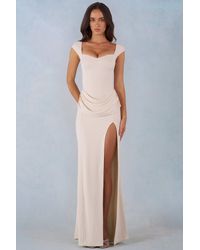 Oh Polly - Modal Sweetheart-Neck Cowl-Waist Maxi Dress - Lyst