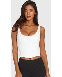 Oh Polly - Ponte Corset Top - Lyst