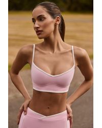 BO+TEE - Soft Active Sweetheart-Neck Contrast Sports Bra - Lyst