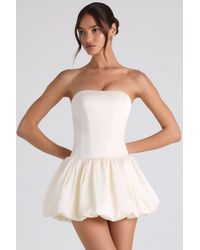 Oh Polly - Lace-Up Bubble Hem Corset Mini Dress - Lyst