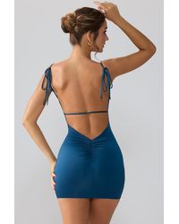 Oh Polly - Slinky Jersey Open Back Mini Dress - Lyst