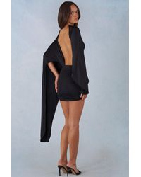 Oh Polly - Draped Cape Mini Dress - Lyst