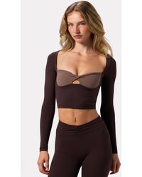 BO+TEE - Soft Active Twist-Front Crop Top - Lyst