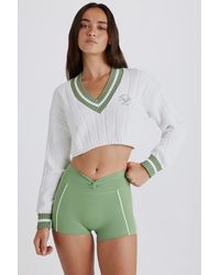 BO+TEE - Cable Knit Cotton Cropped Jumper - Lyst