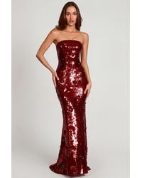Oh Polly - 3D Embellished Bandeau Maxi Dress - Lyst