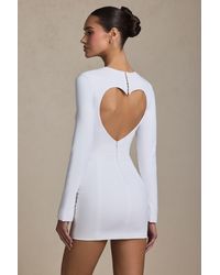 Oh Polly - Cut-Out Heart-Detail Bodycon Mini Dress - Lyst