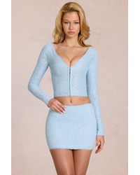 Oh Polly - Lace Plunge Cardigan - Lyst