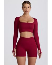 BO+TEE - Super Sculpt Seamless Long-Sleeve Crop Top - Lyst